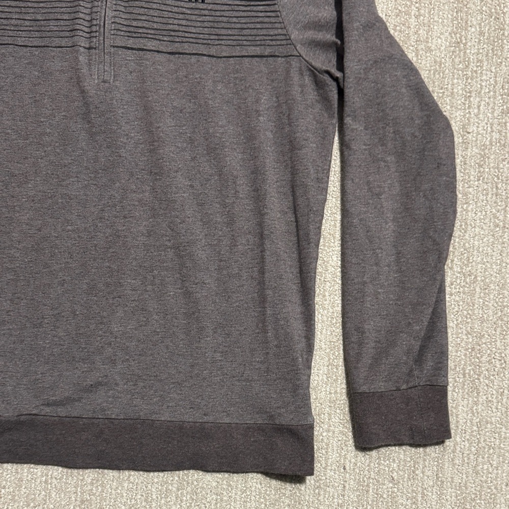 Travis Mathew Men's Size S Coffee Brown Smoke Signals 1/2 Zip Golf Sweatshirt - Picture 4 of 13
